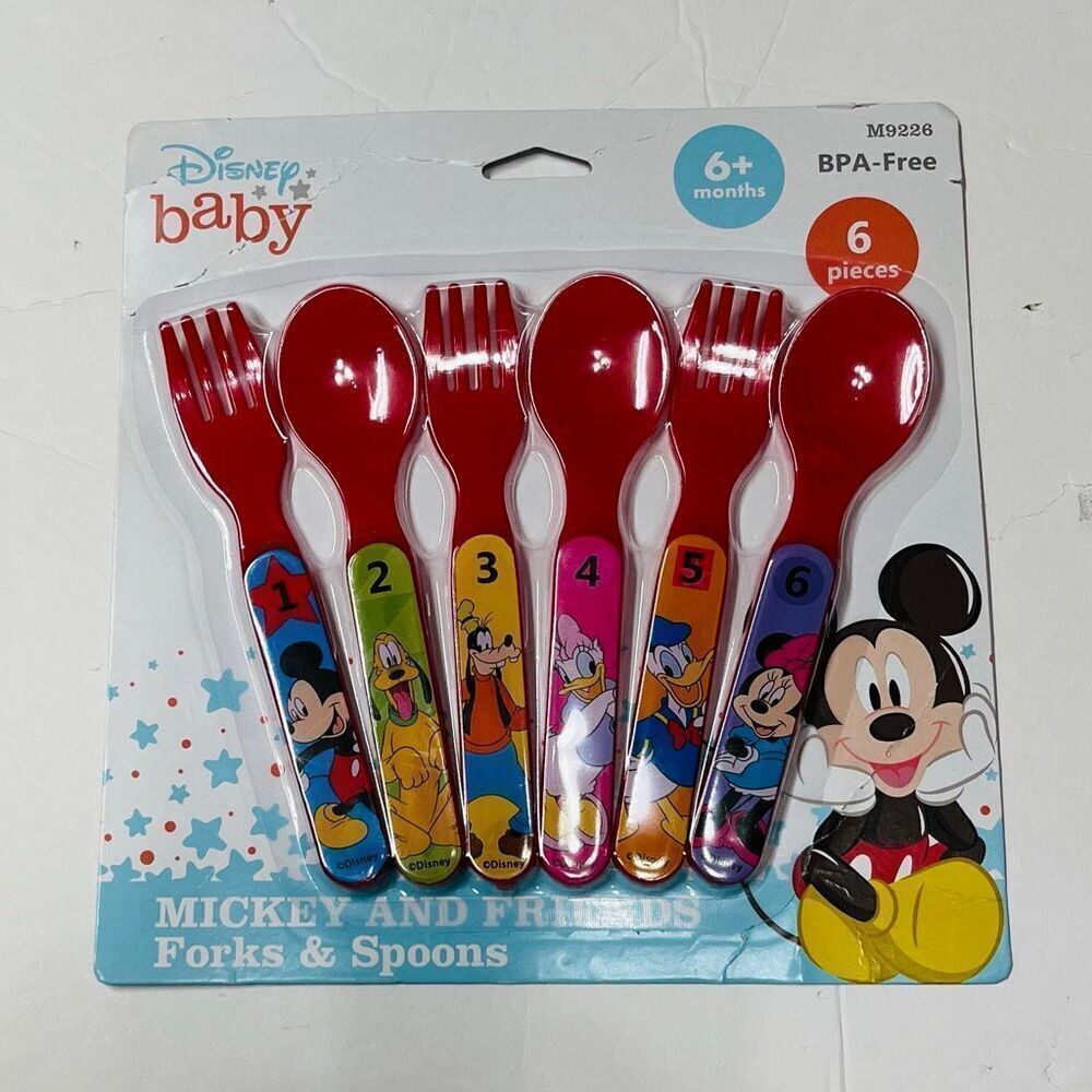 Disney Baby Mickey And Friends Forks And Spoons   NWT